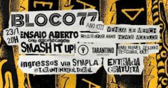 Bloco 77 no Tarantino Carnaval traz a pegada do punk rock