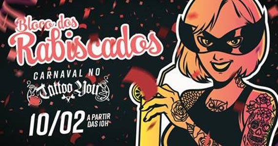 Bloco dos Rabiscados do estúdio de tatuagem Tattoo You no Carnaval 2018 de São Paulo pela 1ª vez