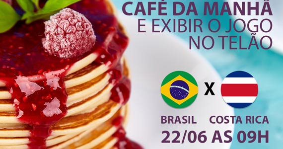 Café da Manhã e transmissão do jogo do Brasil no Boteco do Urso