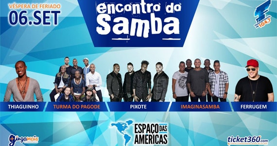 Encontro do Samba reúne o melhor do samba e pagode no palco do Espaço das Américas Encontro do Samba reúne o melhor do samba e pagode no palco do Espaço das Américas