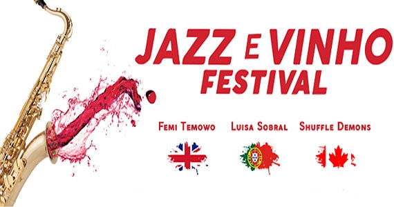 Jazz e Vinho Festival com Femi Temowo, Luisa Sobral e Shuffle Demons no Teatro Bradesco Eventos BaresSP 570x300 imagem