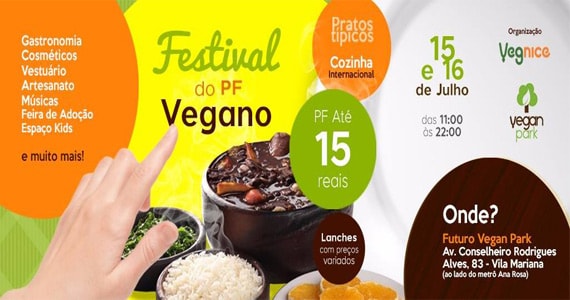 Festival do PF (prato feito) Vegano por até R$15 no Vegan Park Eventos BaresSP 570x300 imagem