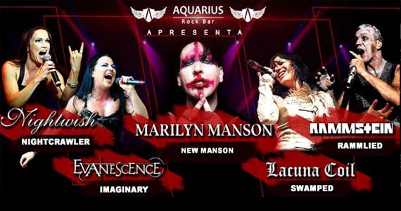 Aquarius Rock Bar traz o som do Evanescence, Marilyn Manson e mais