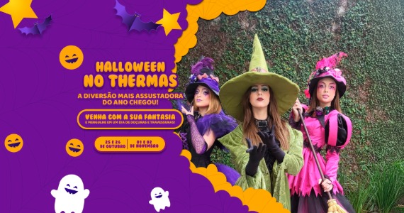 Thermas de São Pedro estreia Halloween temático com diversão para toda a família