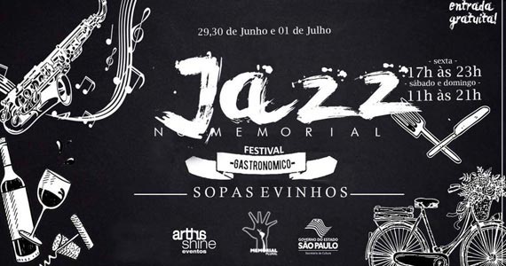 Jazz no Memorial une música, gastronomia e vinhos no Memorial da América Latina Eventos BaresSP 570x300 imagem