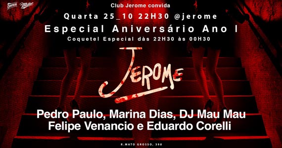 Clube Jerome completa 1 ano com line-up especial nesta quarta-feira Eventos BaresSP 570x300 imagem