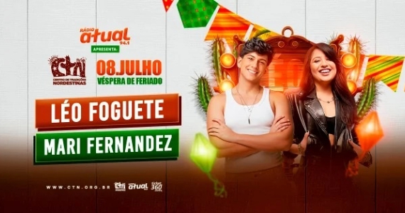 Léo Foguete e Mari Fernandez agitam o CTN em 8 de julho