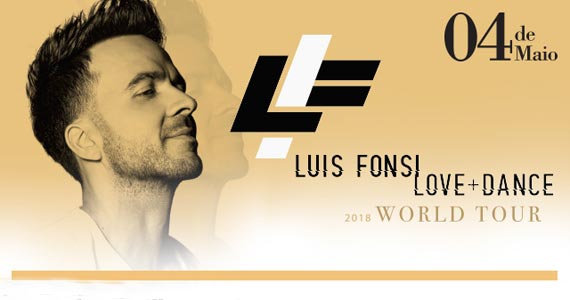 Espaço das Américas recebe o show do cantor Luis Fonsi em Maio