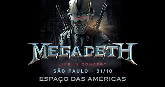 Banda de Heavy Metal Megadeth se apresenta no palco do Espaço das Américas Eventos BaresSP 570x300 imagem