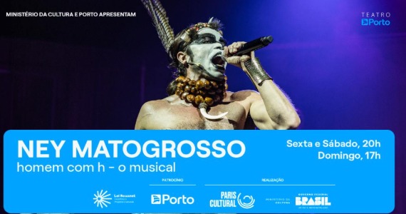 Ney Matogrosso – Homem com H retorna ao Teatro Porto