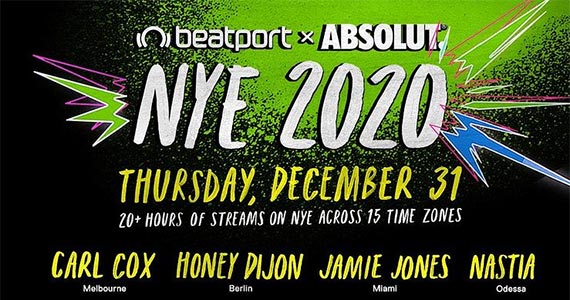 Absolut e Beatport promovem New Years Eve 2021 online na virada do ano Eventos BaresSP 570x300 imagem