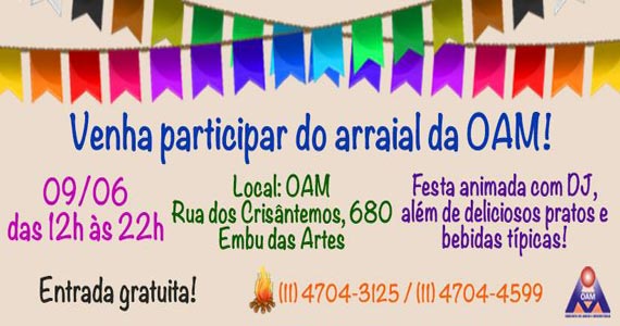 Obreiros do Amor e Misericórdia realiza Festa Junina com diversas atrações, comidas e bebidas típicas Eventos BaresSP 570x300 imagem