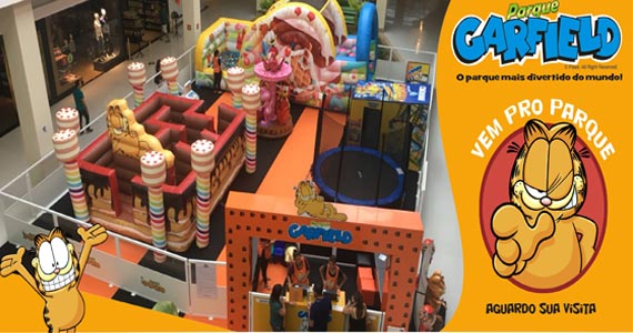 Parque Garfield é novidade do Tietê Plaza Shopping para as férias de julho das crianças Eventos BaresSP 570x300 imagem