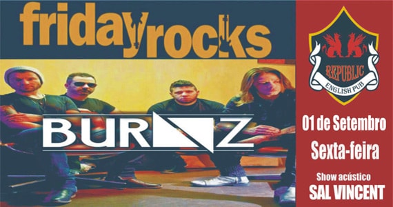 Banda Burnz e Sal Vincent com clássicos do rock animando a noite no Republic Pub Eventos BaresSP 570x300 imagem