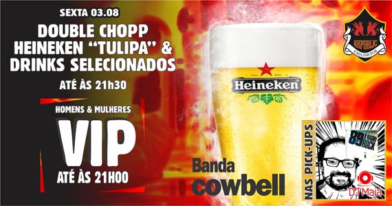 Banda Cowbell e DJ Maia agitam a noite com pop rock no Republic Pub Eventos BaresSP 570x300 imagem