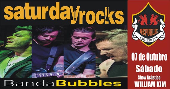 Banda Bubbles e William Kim comandam o sábado com rock no Republic Pub Eventos BaresSP 570x300 imagem