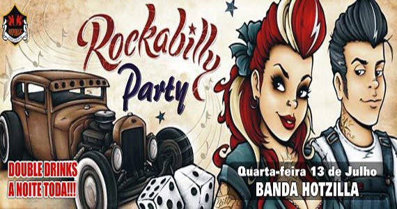 Rockabilly Party recebe banda Hotzilla para animar o Republic Pub na quarta