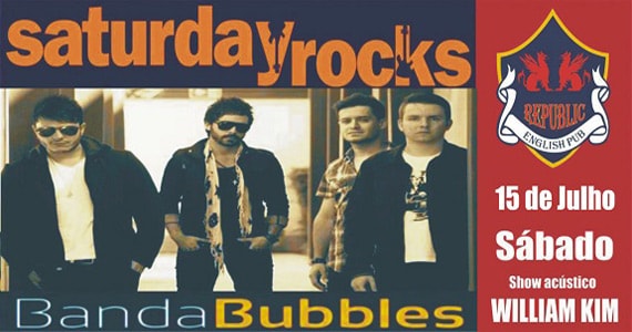 Banda Bubbles e William Kim comandam a noite com clássicos do rock no Republic Pub Eventos BaresSP 570x300 imagem