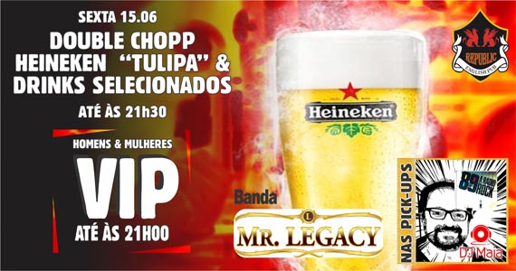 Republic Pub recebe os agitos da banda Mr. Legacy com pop rock