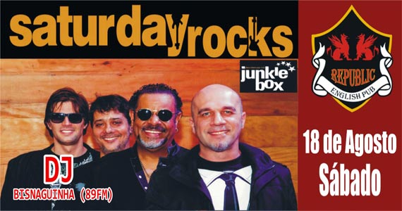 Banda Junkie Box e DJ Bisnaguinha comandam a noite com pop rock no Republic Pub Eventos BaresSP 570x300 imagem