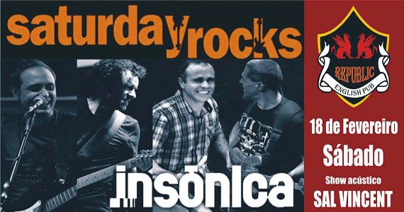 Banda Insônica e Sal Vincent comandam o sábado com pop rock no Republic Pub Eventos BaresSP 570x300 imagem