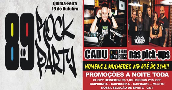 Banda Black Ferry e DJ Cadu comandam a noite com pop rock no Republic Pub