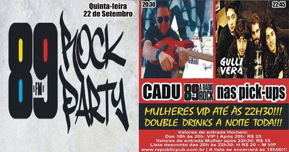 Banda Gullivera comanda a noite com clássicos do rock no Republic Pub