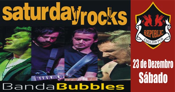 Banda Bubbles comanda a noite com pop rock no Republic Pub