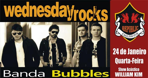 Banda Bubbles e William Kim comandam a noite com muito rock no Republic Pub Eventos BaresSP 570x300 imagem