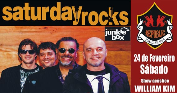 William Kim e banda Junkie Box se apresentam com muito pop rock no Republic Pub Eventos BaresSP 570x300 imagem