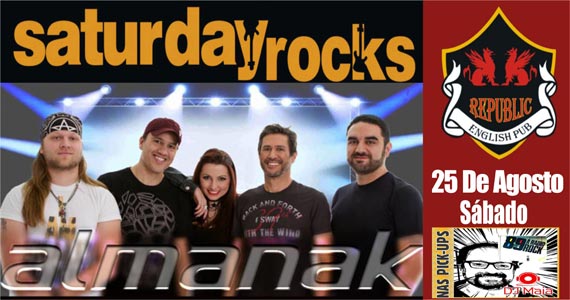 Banda Almanak com DJ Maia animando a noite com muito rock no Republic Pub Eventos BaresSP 570x300 imagem