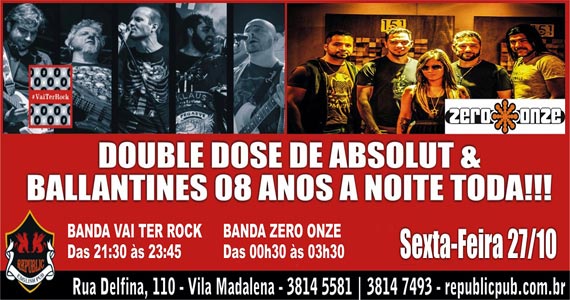 Bandas Zero Onze e Vai Ter Rock comandam a noite com pop rock no Republic Pub Eventos BaresSP 570x300 imagem