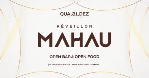 Réveillon Mahau 2026 com samba pocket na Zona SUL