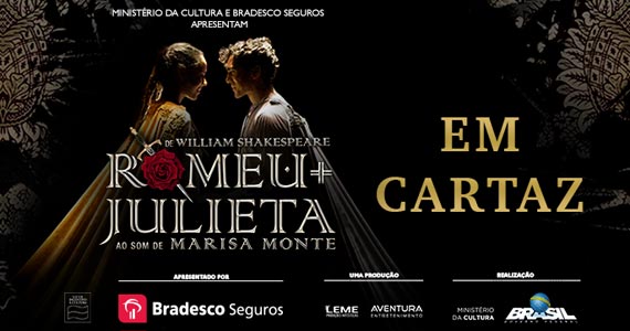 Musical Romeu e Julieta ao som de Marisa Monte no Teatro Frei Caneca