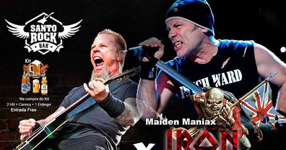 Bandas covers do Metallica e Iron Maiden agitam a véspera de feriado do Santo Rock Bar