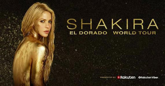 Shakira apresenta turnê El Dorado World Tour no palco do Allianz Parque em outubro Eventos BaresSP 570x300 imagem
