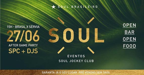 Soul Jockey Club transmite jogo do Brasil com show de SPC