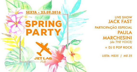 Spring Party com a banda Jack Fast animando a noite do Jet Lag Pub Eventos BaresSP 570x300 imagem