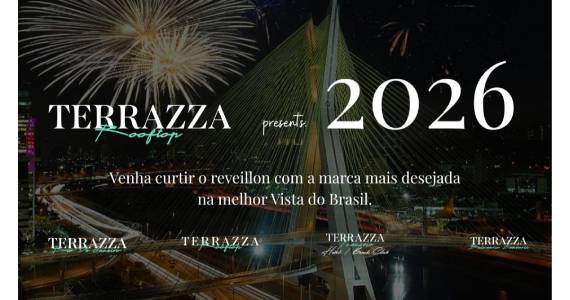 Réveillon Terrazza Rooftop 2026 traz a festa da virada no Brooklin Réveillon Terrazza Rooftop 2026 traz a festa da virada no Brooklin