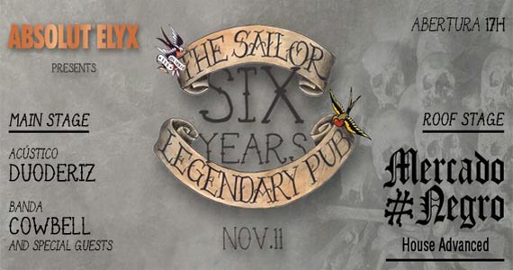 The Sailor comemora 6 anos ao som de muito rock com a banda Cowbell Eventos BaresSP 570x300 imagem