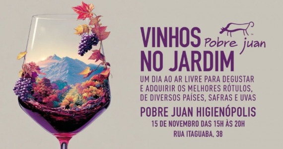 Vinhos no Jardim celebra o sabor e a elegância no Pobre Juan