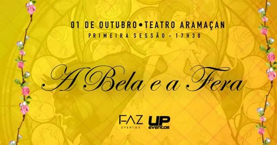 O espetáculo A Bela e a Fera chega dia 01 de outubro no Teatro do Clube Atlético Aramaçan Eventos BaresSP 570x300 imagem