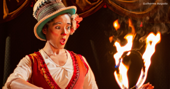 Espetáculo 'Acrobatas Saltitantes' no Núcleo Resistência