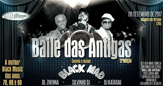 Baile das Antigas 12ª edição com DJs Silvinho, Katatau e Zhenna no Akbar Lounge e Disco Eventos BaresSP 570x300 imagem