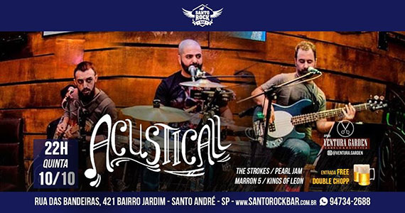 Santo Rock Bar recebe a banda Acusticall