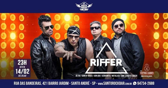 Banda Riffer apresenta o melhor do rock no palco do Santo Rock Bar Eventos BaresSP 570x300 imagem