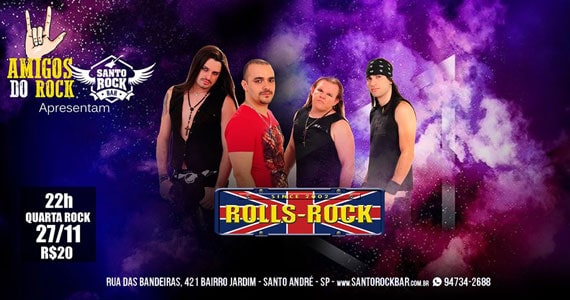 Banda Rolls Rock no Santo Rock Bar