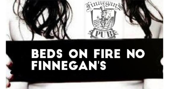 Apresentação da banda cover Beds On Fire no Finnegan s Pub