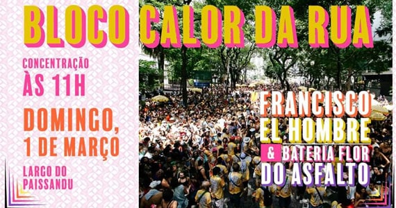 Bloco Calor da Rua desfila pelas rua de São Paulo no Carnaval Eventos BaresSP 570x300 imagem