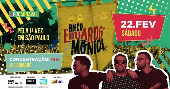 Bloco Eduardo & Mônica estreia no Carnaval SP no Trio Riachuelo Eventos BaresSP 570x300 imagem